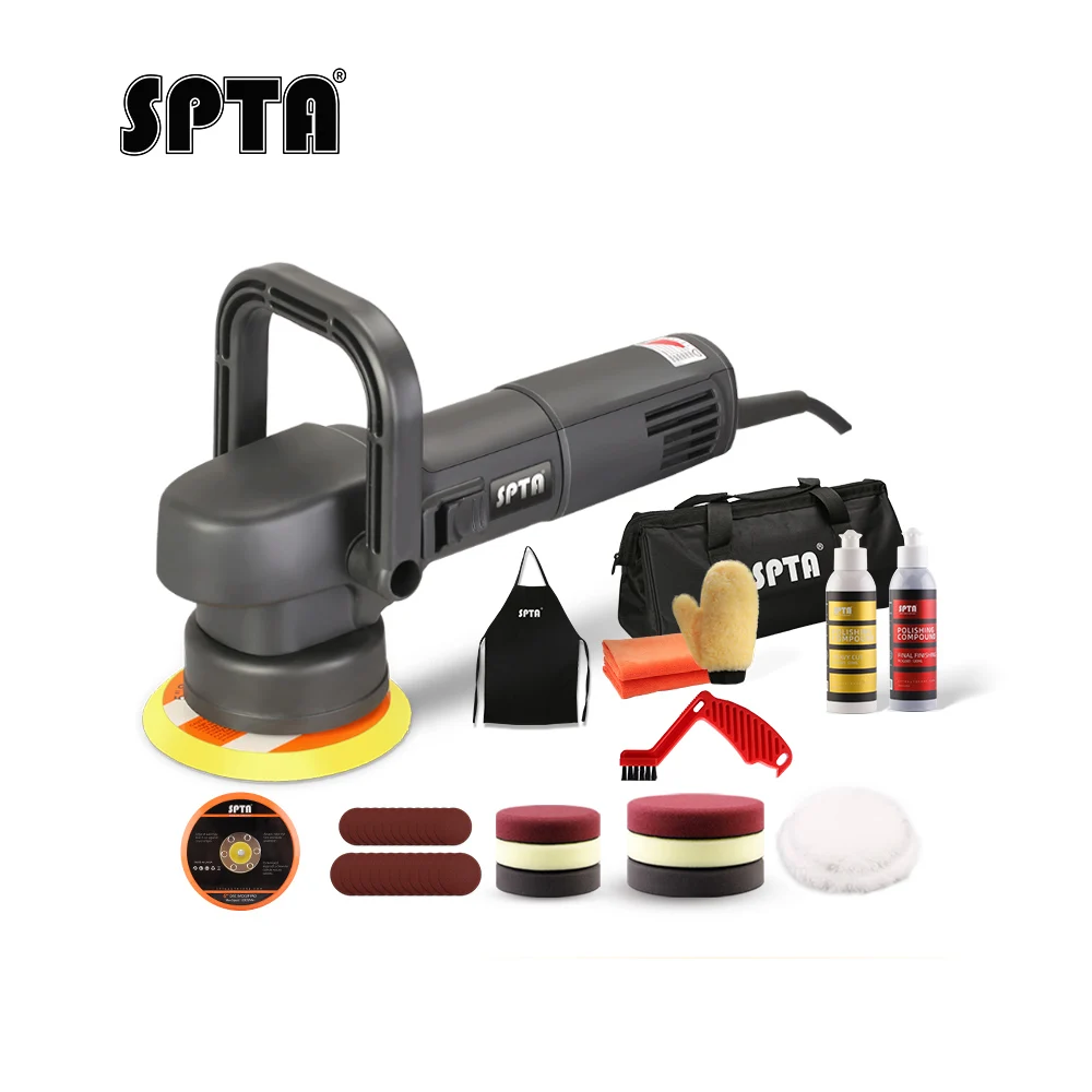 SPTA 5inch 780W Dual Action Polisher 8mm Random Orbit Professional Polishing Machine Electric ing Polisher Car Beauty Tools