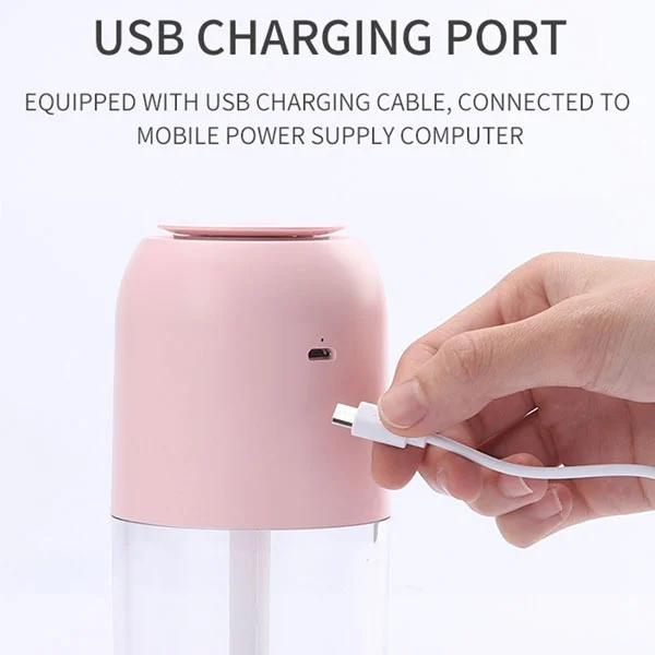 다채로운 미니 USB 충전식 가습기 차량용 아로마 디퓨저, 가정, 사무실, 여행용 무소음 쿨 미스트, 차량에 적합