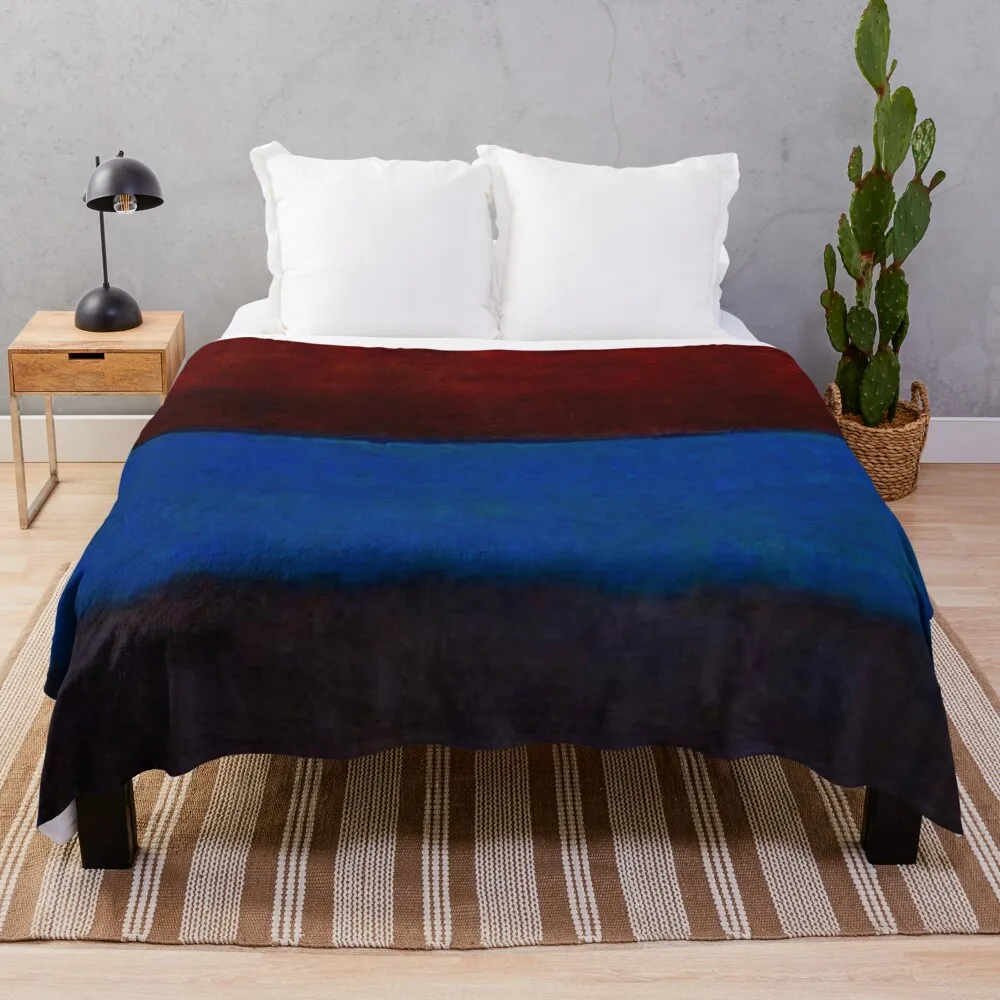 

Mark Rothko | No. 61 (Rust and Blue) Throw Blanket Camping Blanket Retro Blankets