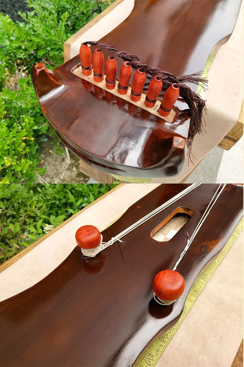 Description Picture 4 of itemPortable 7 Strings Guqin Beginners Professional Guzheng Chinese Traditional Musical Instruments Finger Picks Stringed Instrument