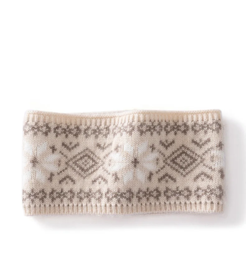 Kaschmir-Stirnbänder für Damen, weich gestrickt, warm, für Mädchen, elastische Wolle, Haarbänder für Haarschmuck, Weihnachtskollektion – Detail 9