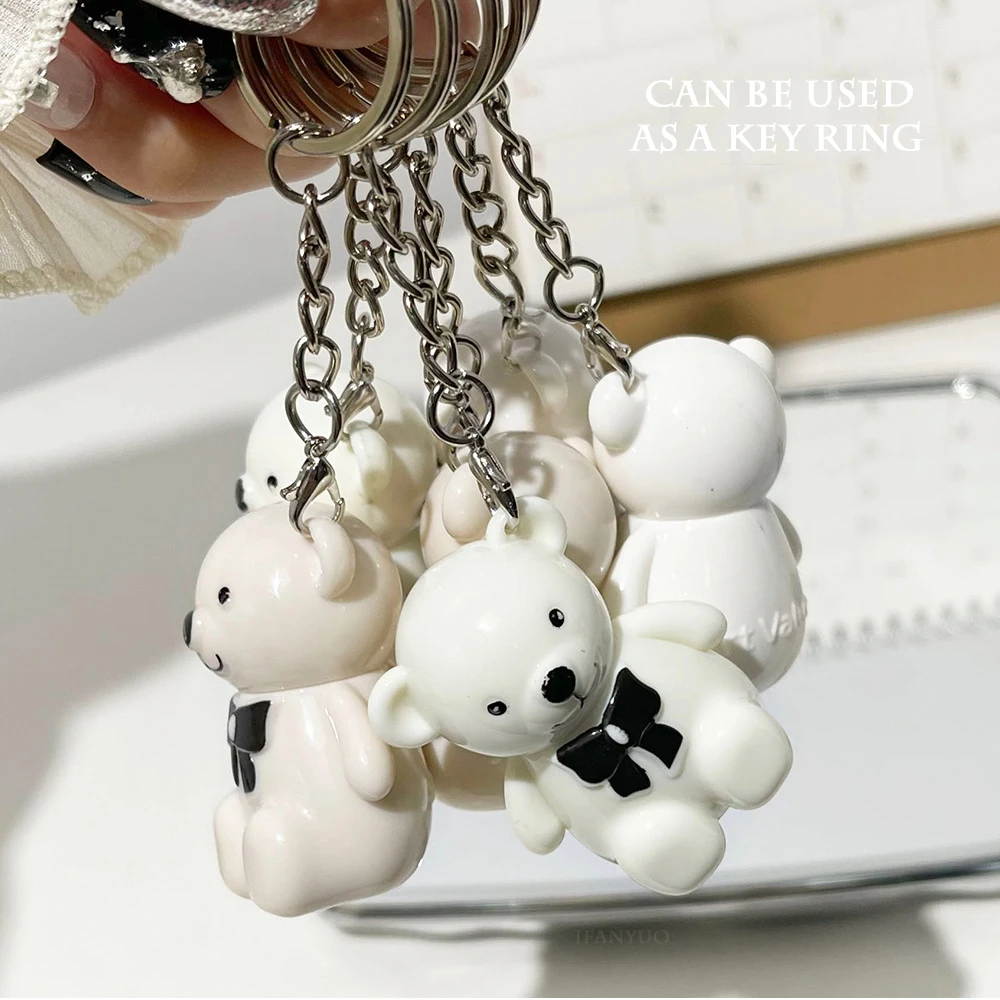 Description Picture 6 of itemKeychain Lip Glaze Cute Bear Jelly Mirror Liquid Lipstick Waterproof Non-stick Cup Red Pink Lip Gloss Transparent Tinted Makeup