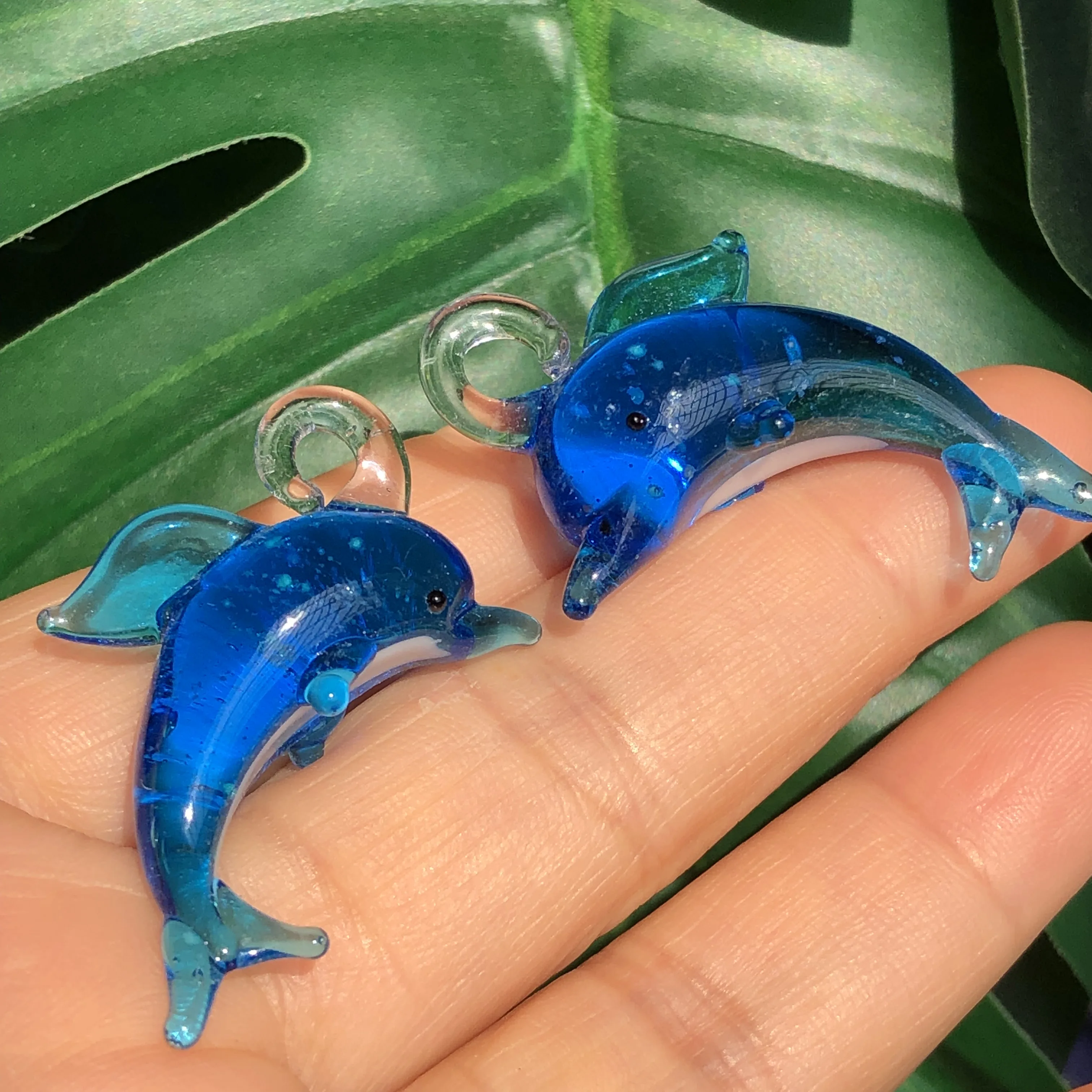 Bright Colored Dolphin Beads for Jewelry Making, Dolphin Charms, Ocean