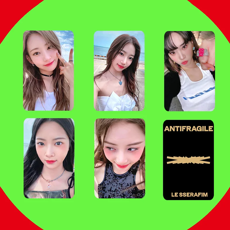

Kpop Idol Lomo Card LE SSERAFIM Postcard Album New Photo Print Cards Picture Fans Gifts Collection 5Pcs/Set