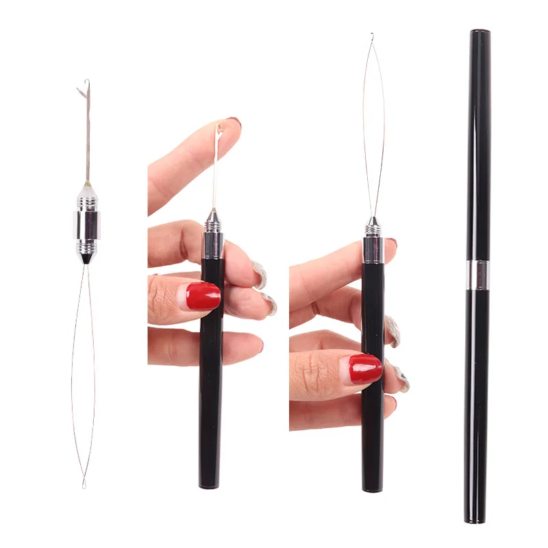 Two Head Stainless Hair Loop Needle Threader And Crochet Hook For Braiding Hair Hair Extension Tools Crochet Dreadlock Wig Tools