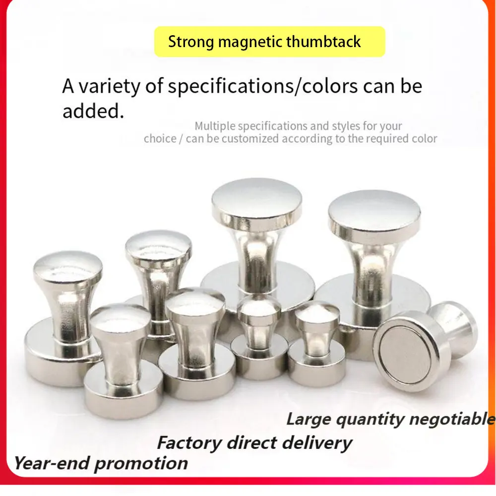 

1-15Pcs Refrigerator Magnets Magnetic Push Pins Neodymium Magnet Pins Magnetic Thumb Tacks Sucker for Whiteboard Fridge Kitchen