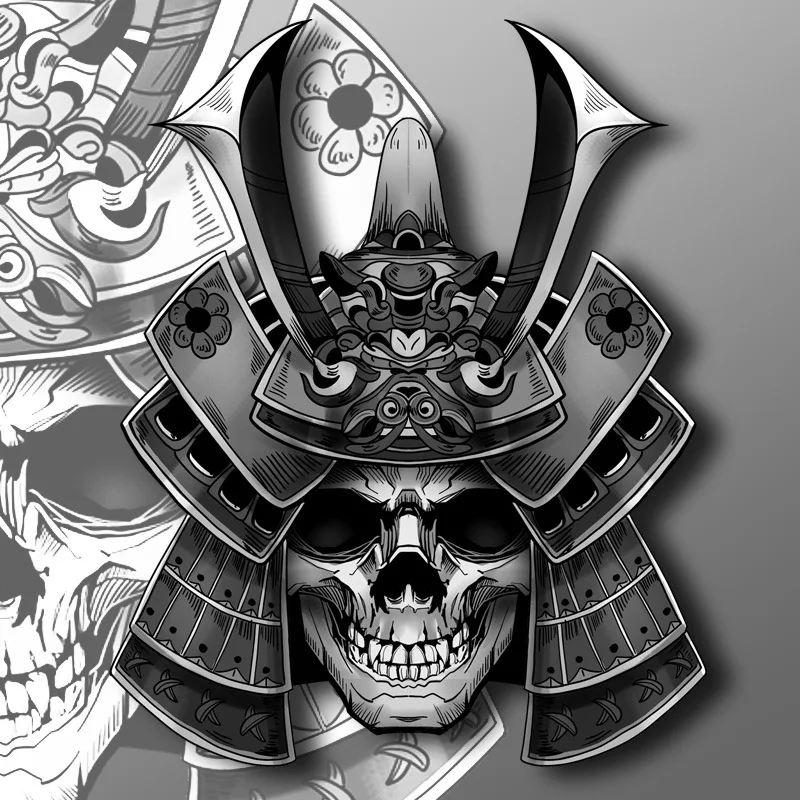 

Ghost Warrior Car Sticker Personalized Black Warrior Helmet Car Warrior Scratch Sticker Electric Motorcycle Decoration Sticker.
