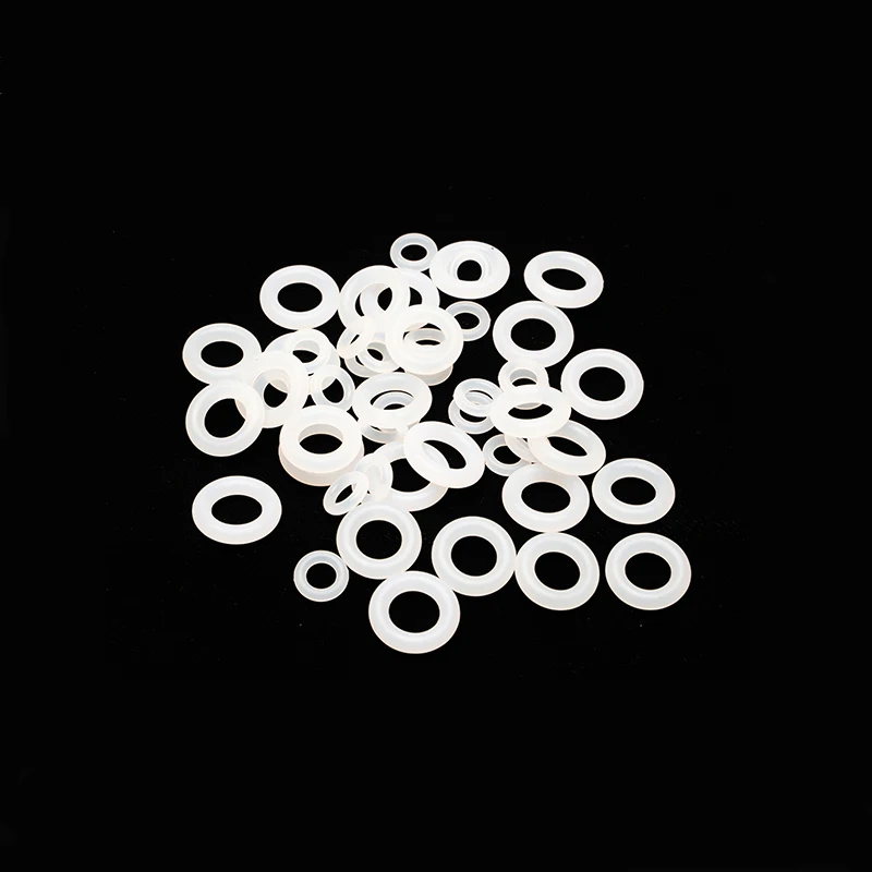 CS 1.78mm, 내열성 식품 등급 실리콘 O-링, VMQ 흰색/빨간색 고무 씰 O 링, 두께 1.78 ID 1.78-133.07mm