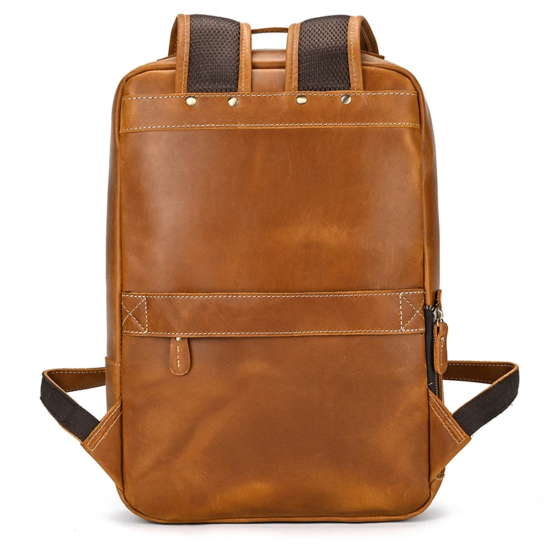 Womens Rustic Brown Leather Backpack Mens Purse
