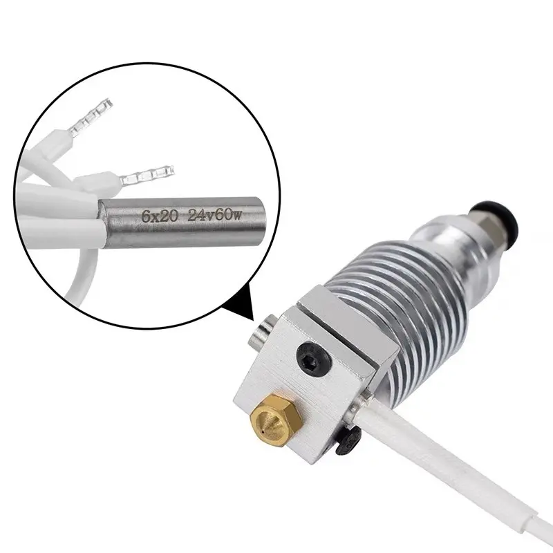 24/12V 60W 70W 80W Heater Cartridge 6*20mm 1Meter High Temperature Quick Heating Tube For E3D V6 Volcano Hotend 3D Printer Parts image 6
