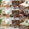 Set of 4 Chair Seat Covers PU Leather Waterproof Cushion Cover For Dining Room Slipcover Kitchen Oilproof Chair Protctor 6