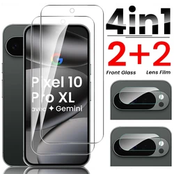 Premium 6 - in - 1 9H Tempered Glass Screen Protector and Case Combo - Pixel 10 Pro (4In1 2Front 2Lens)