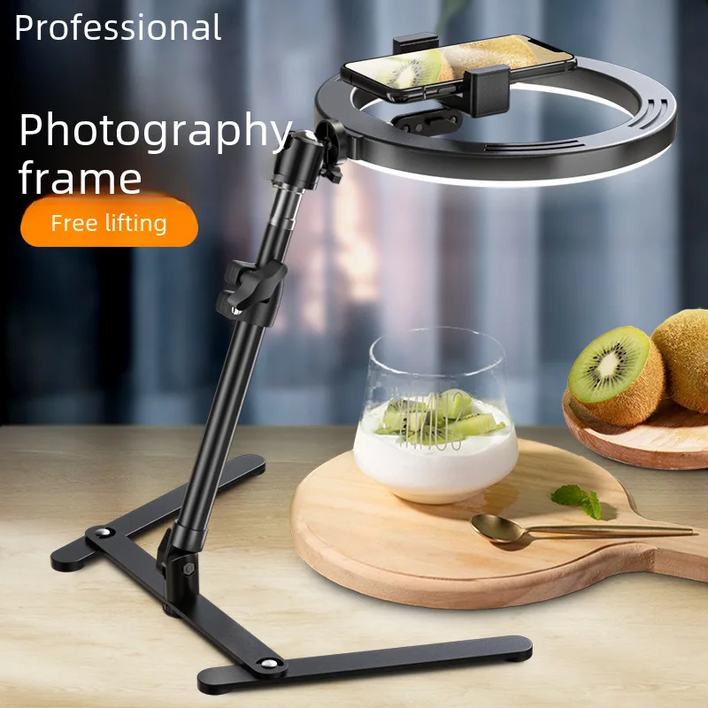 حامل هاتف علوي للبث المباشر ، مرساة ضوء تعبئة ليد ، سطح مكتب جمال سيلفي ، صورة ، 10 بوصة