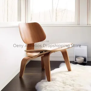 Формованная фанера, кресло для отдыха, деревянные ножки, натуральная гостиная, вековая древесина, Реплика, стул с акцентом, мебель для кухни HY50CT