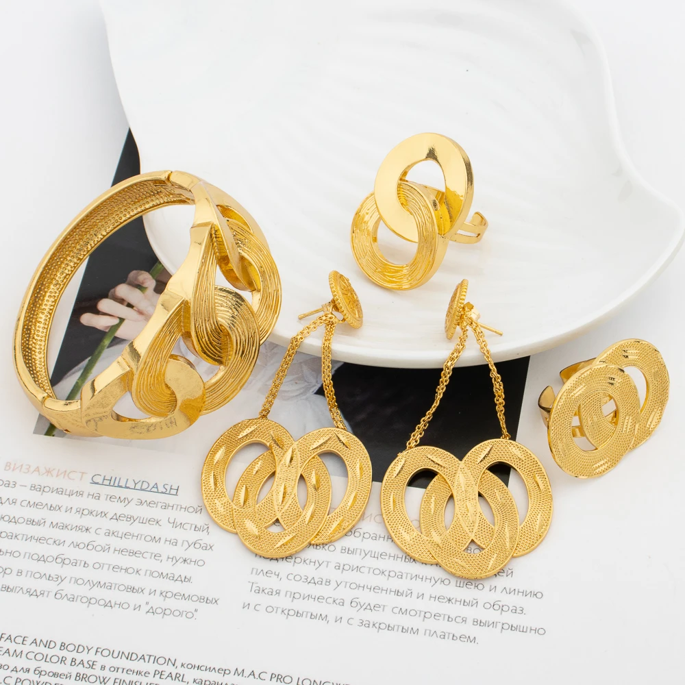 Conjunto De Collar De Joyería De Mujer India Africana Dubai Novia Boda Baile Joyería De Moda