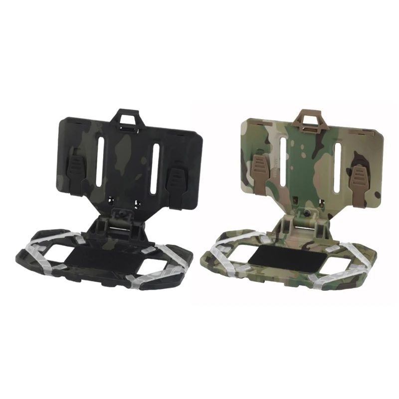 

Outdoor Tactically Plate Vest Attachments Folded Navigation Board Universal Chest CellPhone Mount Durable