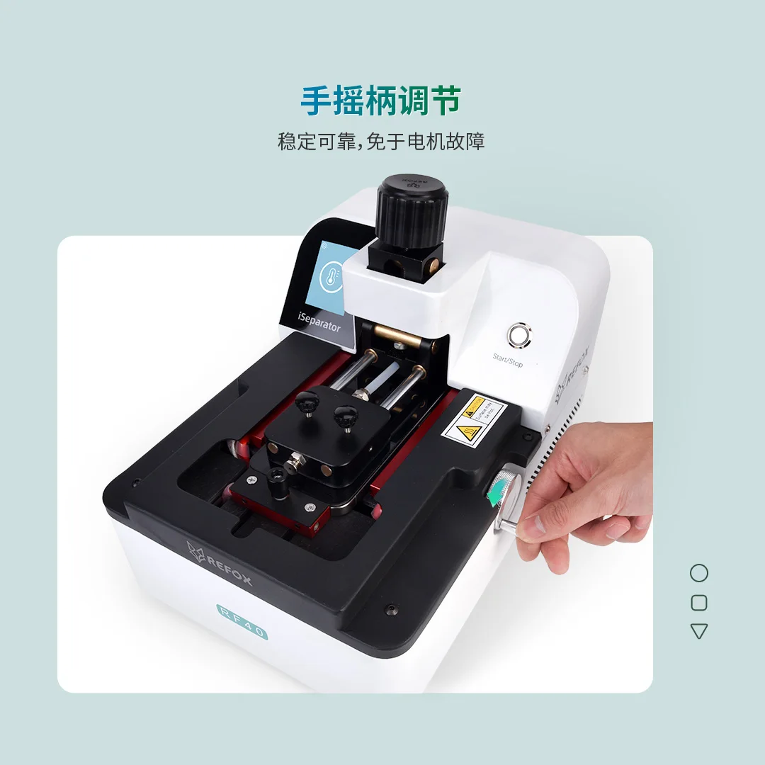 REFOX RF40 반자동 스크린 분리 기계, IP 6-16 프로 맥스, LCD 디스플레이 스크린 가열 분리기 분해 기계