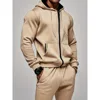 2pcs Men's Hooded Sweatshirt&Pants Set, Casual Sports Fitness Co-ord,Tracksuit for Gym, Running, Workout, Activewear Set for Men 4
