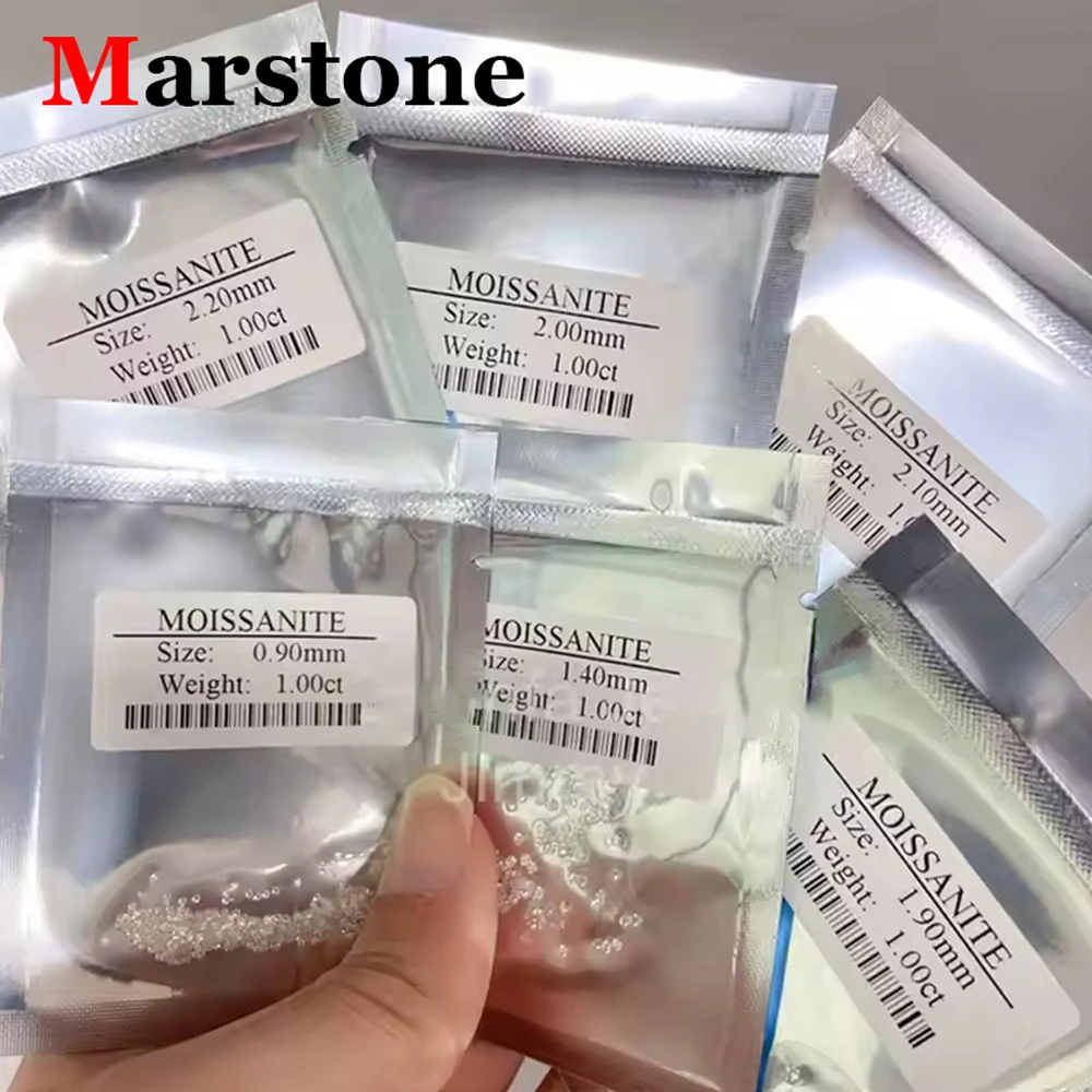 [새로운 EU 품질] 0.7-25MM 실험실에서 재배한 모이사나이트 다이아몬드 0.1-50CT 수작업 커팅 D 컬러 인증 모이사나이트 다이아몬드