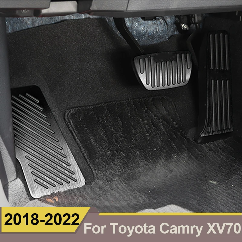 Aluminum Auto Car Pedals Cover Fuel Brake Footrest Pads Plate Cover Toyota Camry 70 V70 Accessories car pedals pedal cover