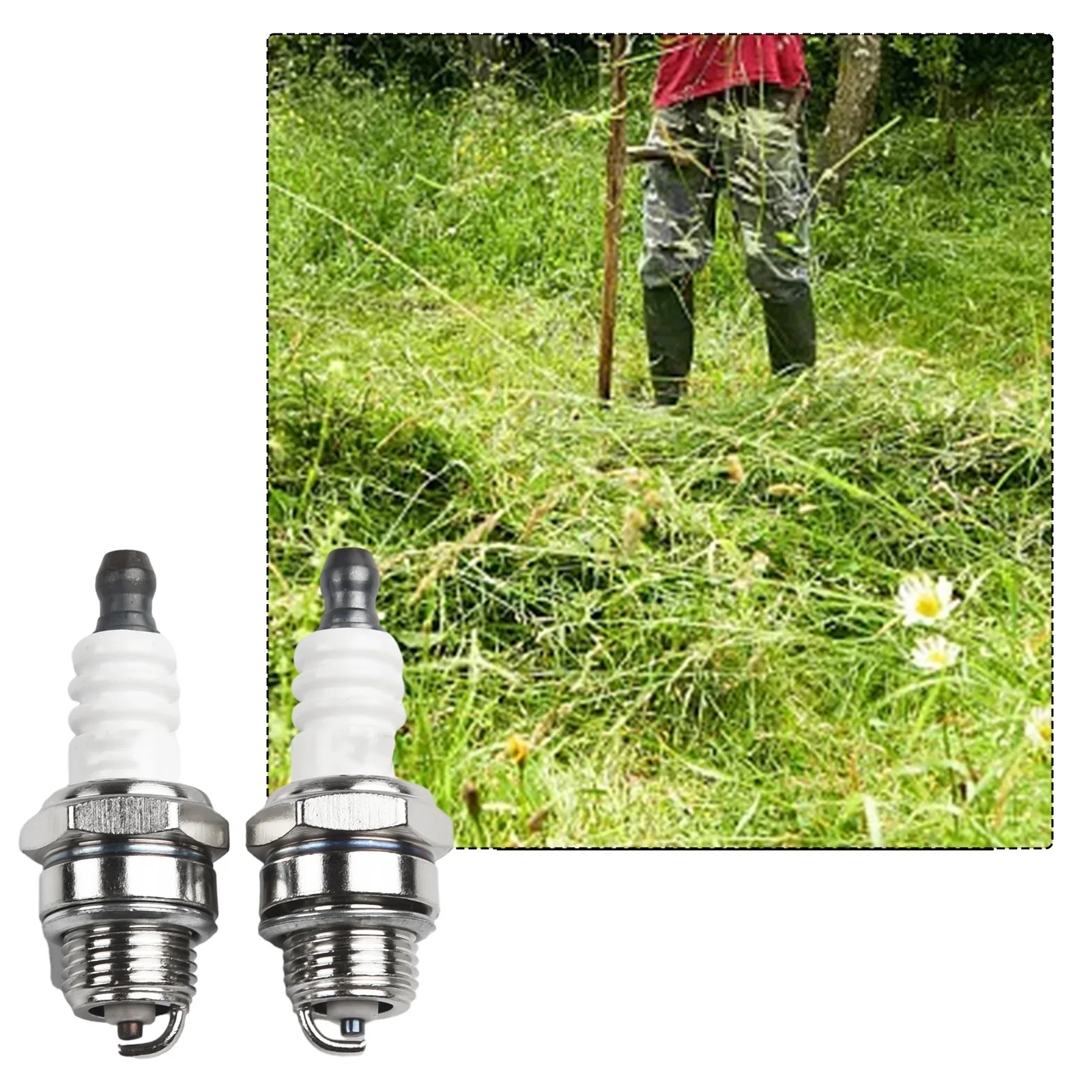 Spark Plug 2pcs Spark Plug For 796112 796112S 796112 J19LM RJ19LM Engine Replacement Part Garden Tool Accessories