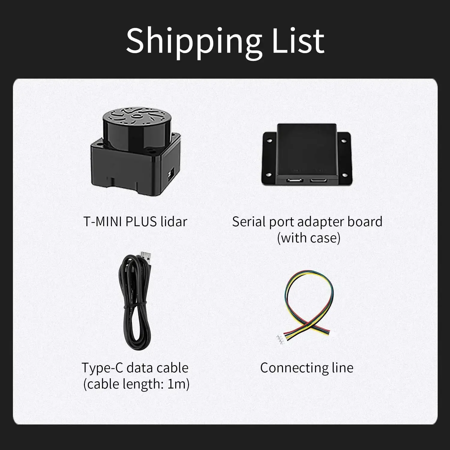 EAI YDLIDAR T-mini Plus Lidar Sensor Kit TOF ROS Robot SLAM Navigation 360° 12m Distance Scanner Module Support ROS1 and ROS2 5