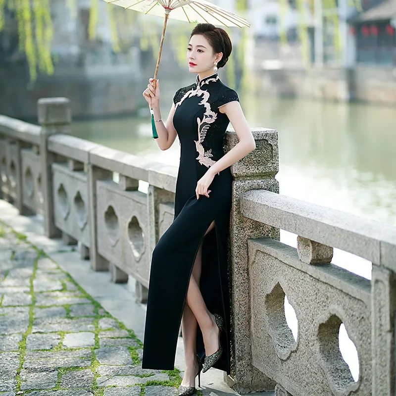 ª Ҹ Qipao  ڼ ƾ   Ƽ Ƽ ̺ ??巹 ߱  Ƽ   Cheongsam Vestidso