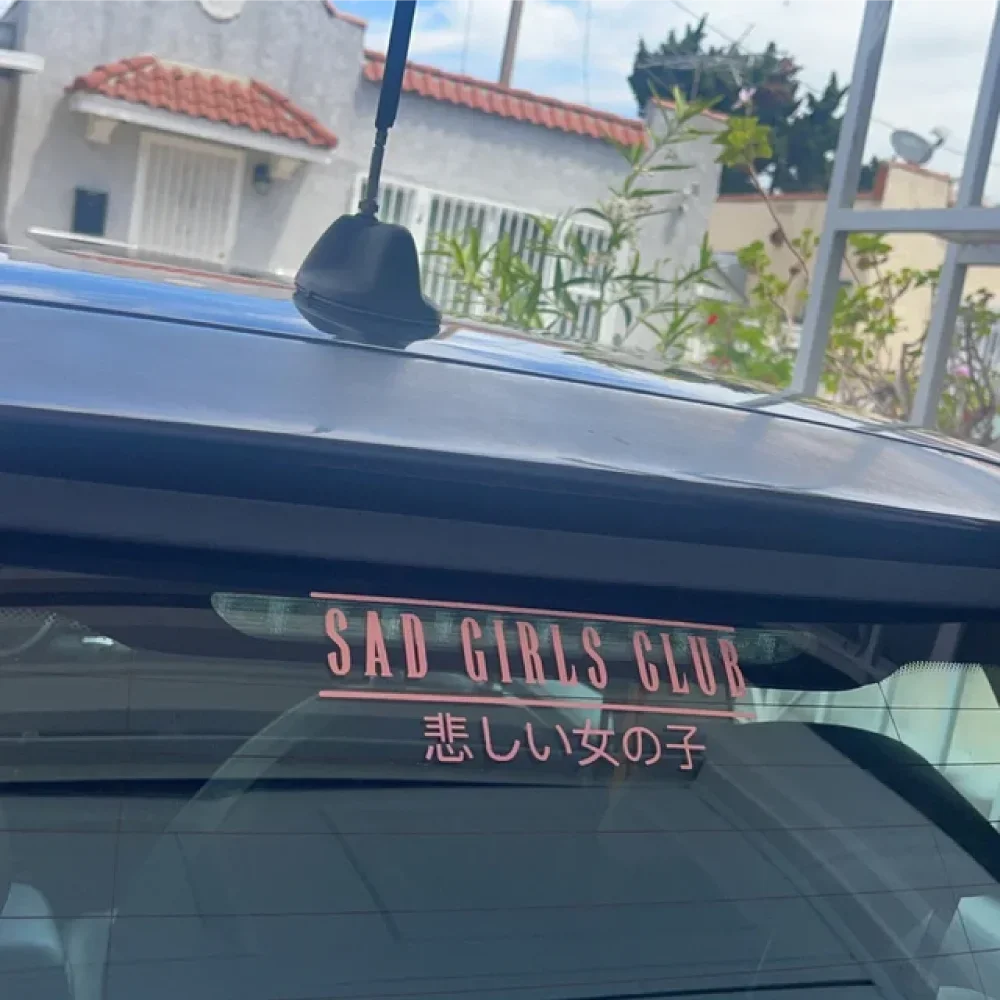 Stiker Jdm Stiker Mobil Klub Gadis Sedih, Aksessori Mobil Wanita Vinil Tahan Air Stiker Eksterior Mobil 30Cm