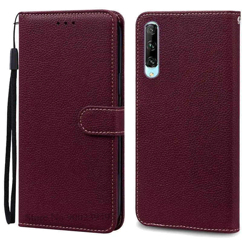 Huawei P Smart Pro Soft Silicone Wallet Flip Phone Cover