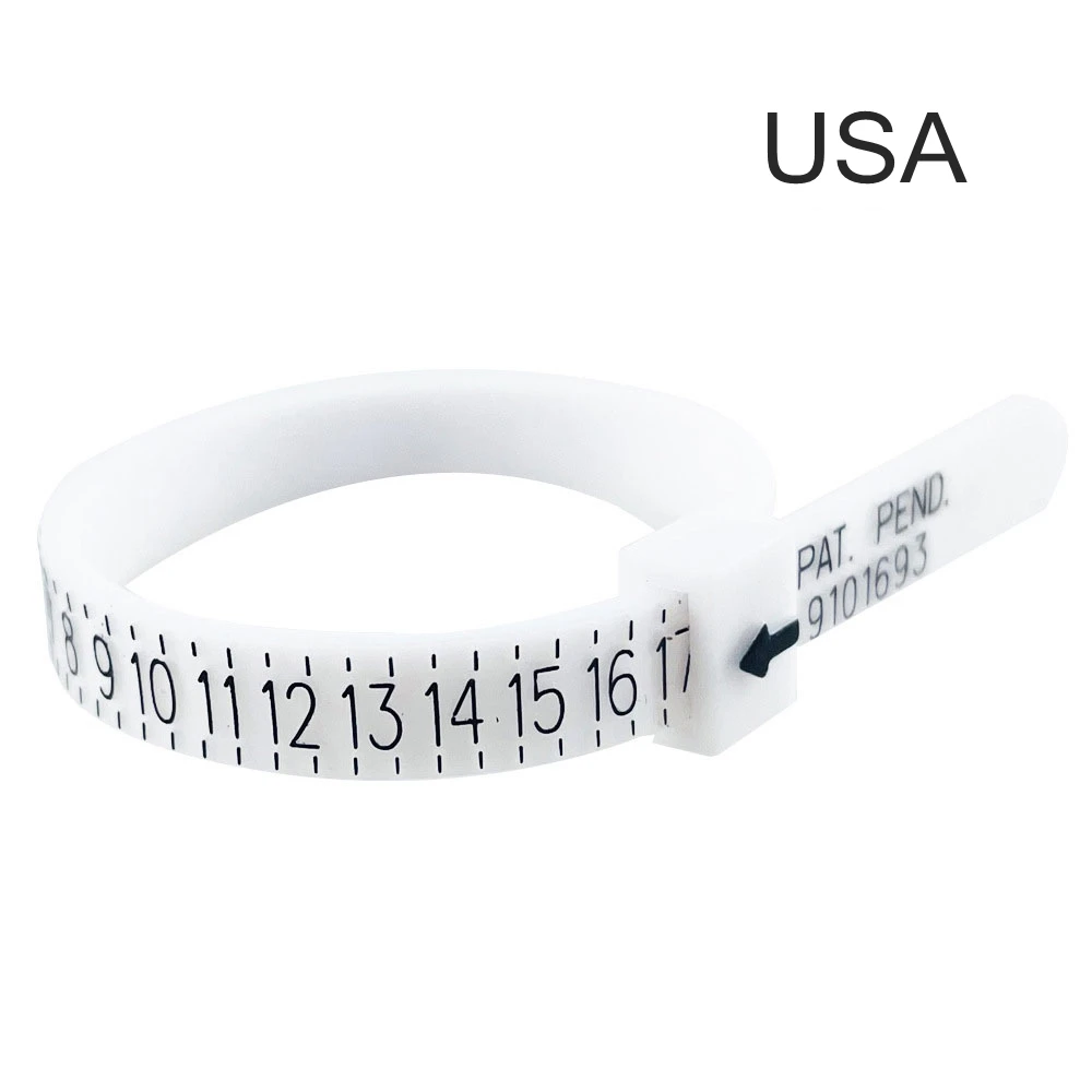 UK USA British American European Standard Measurement Belt Bracelet Rings Sizer Finger Size Screening Jewellery Tool Custom Logo