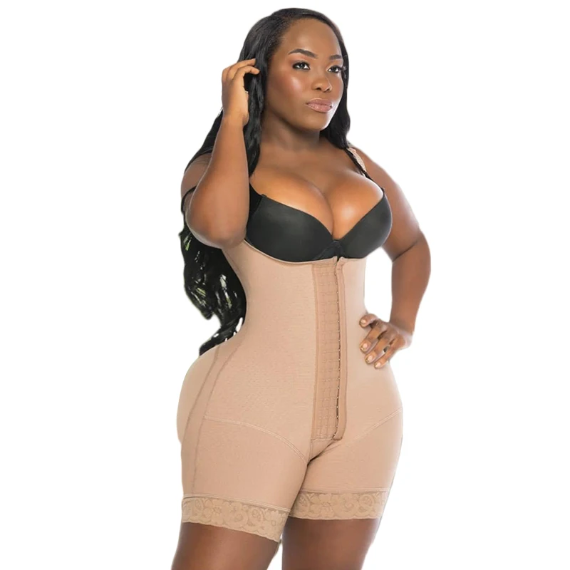 Fajas Colombia Women Bodysuit Ultra Compressive Back Support Shaper For Dresses Weight Loss Tummy Control Latex Sheath