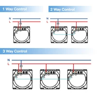BSEED Wall Touch Switch 1/2/3Gang 1/2Way Light Switch Dimmer Function Parts Glass Panel Frames EU Wall Sockets DIY Parts Only - Image 3