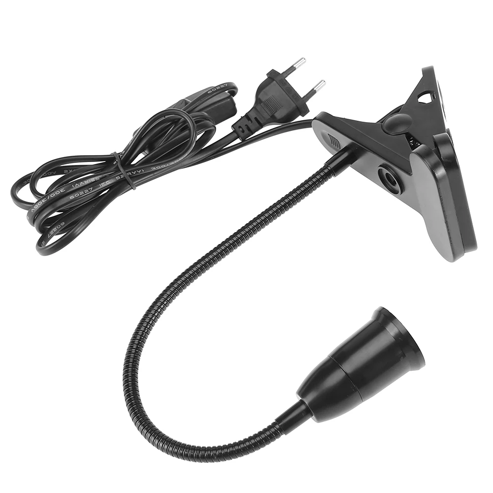 E27 Clamp Lamp Base EU Plug Hanging LED Socket Holder Switch Wire Indoor Lighting Fixture 1.7m