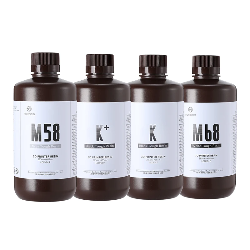 Resione 1kg k plus abs resistente como resina fotopolímero de impressora 3d 405nm para lcd sla dlp elegoo anycubic resina impressora 3d