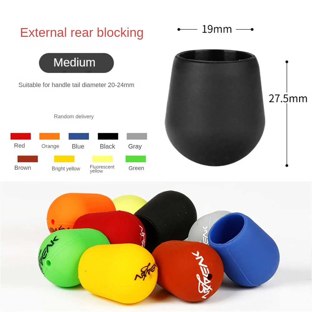 Fishing Rod Protector Cover Protective Case Rod Holder Butt Cushion  Silicone Cap fishing pole sleeve Fishing Tackle Accessories