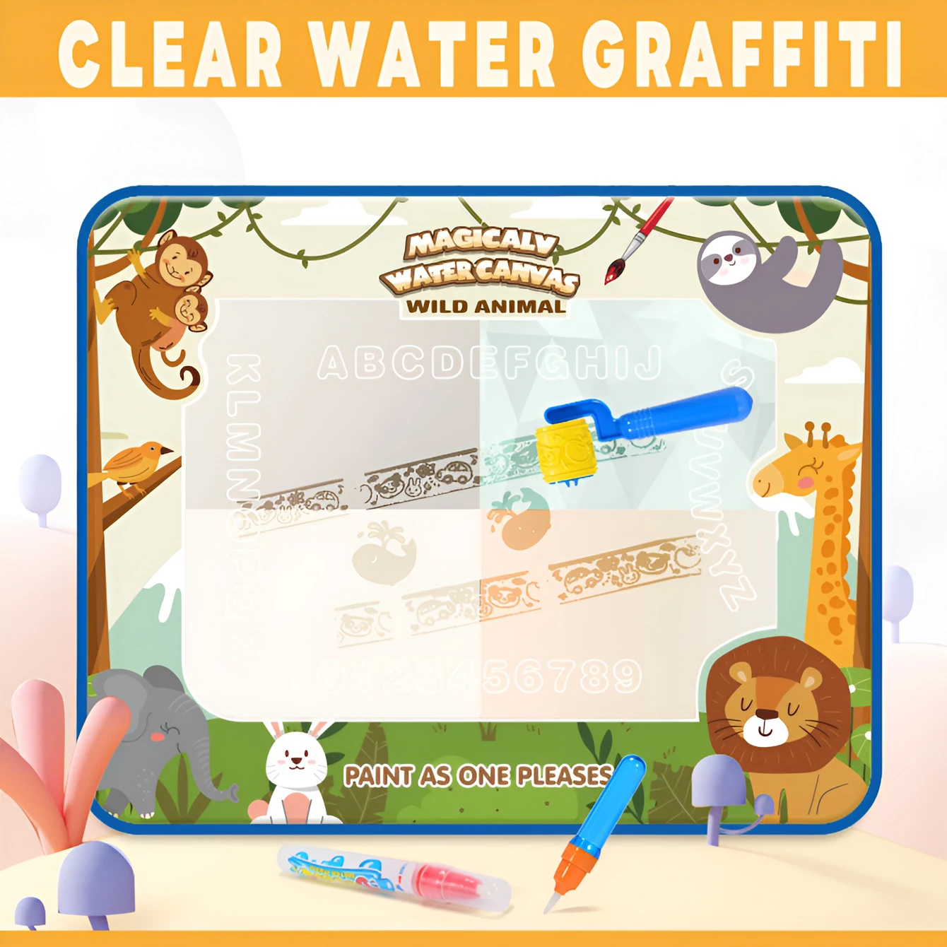 Giocattoli in tela a base d'acqua per bambini, utilizzabili per disegnare con l'acqua - Giocattoli per dipingere su tessuto