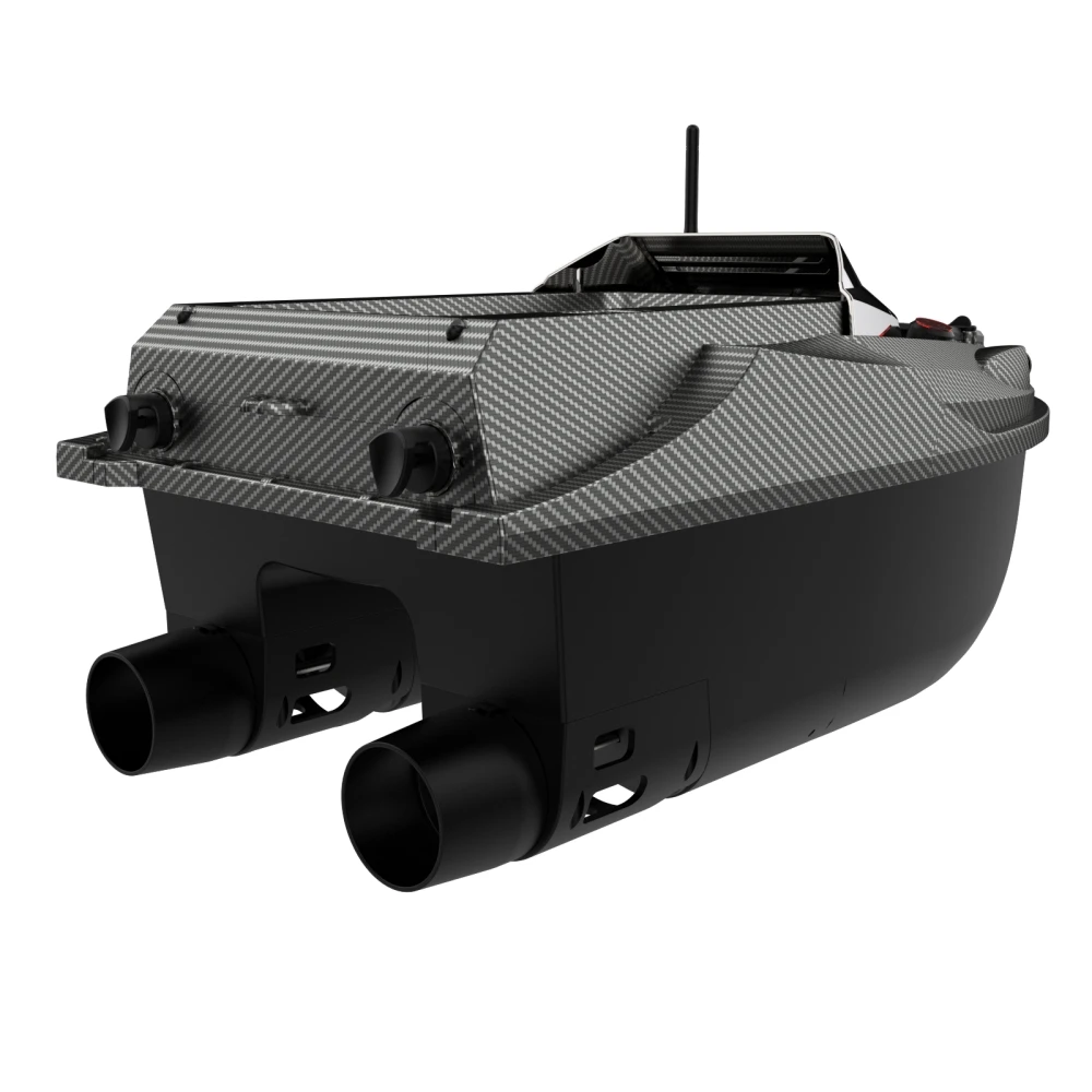 Barca Per Esca GPS RC Con Batteria 12000 MAh – Telecomando 500m, 3 Contenitori, Fari LED Per Pesca Notturna - 3