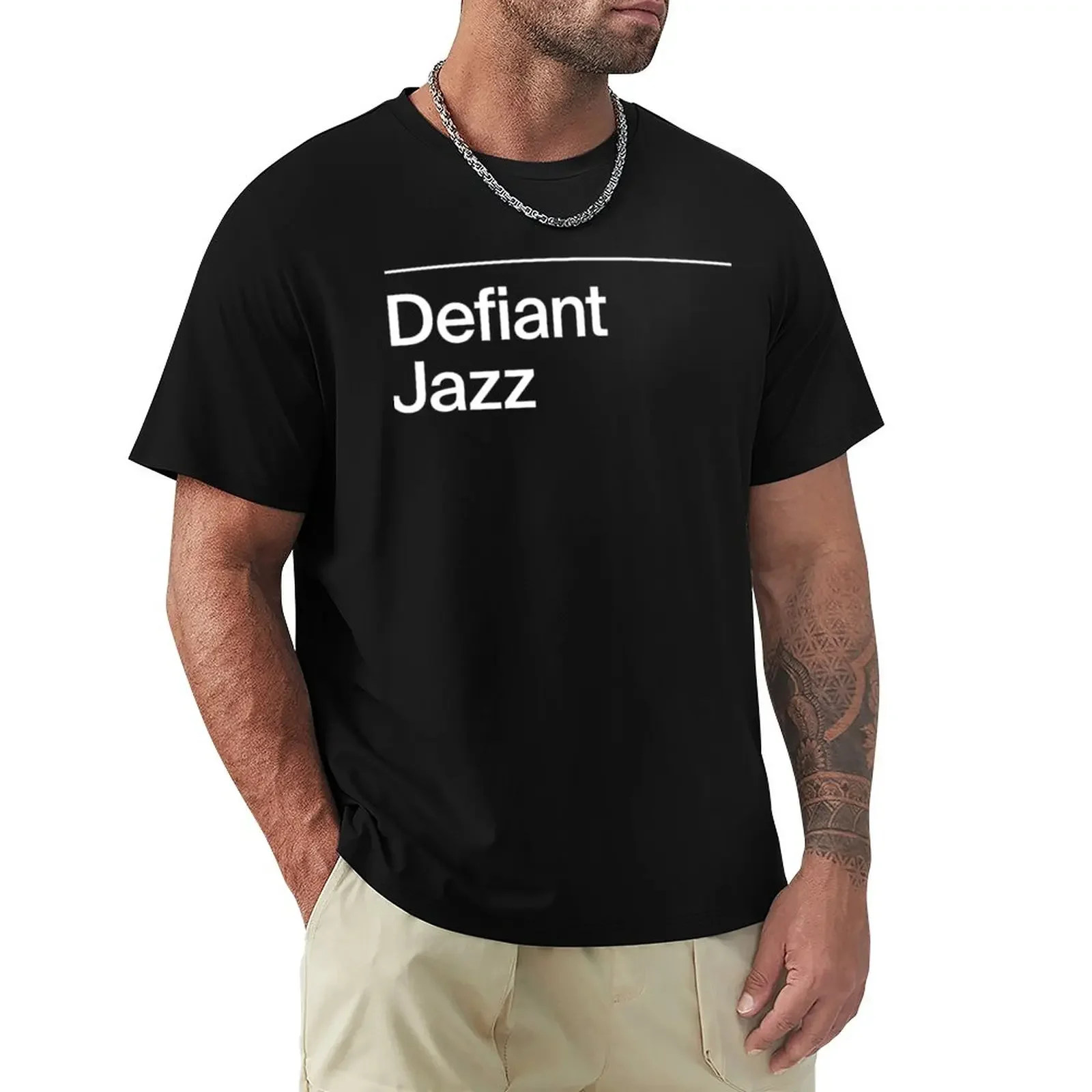 

Defiant Jazz - White Classic T-Shirt customizeds oversizeds tops tshirts for men