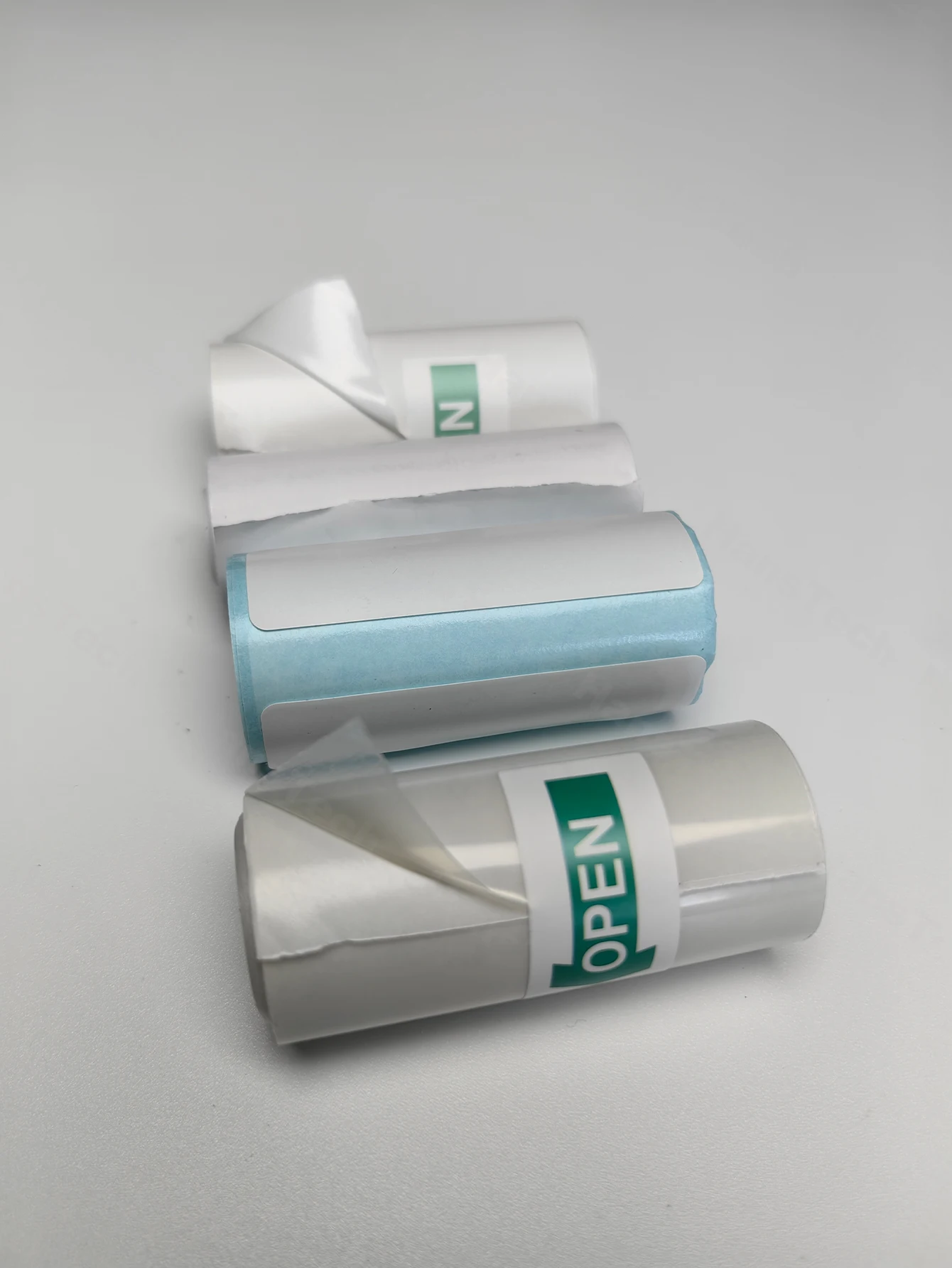 미니 열전사 프린터용 투명 스티커, 흰색 투명 스티커, 빈 사진 용지, BPA 프리, 4 롤, 57mm 너비