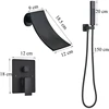 Bathtub Wall Mounted Faucet Set Bathroom Shower Faucet Waterfall Outlet Cold And Hot Mixing Mixer With Bath Tub Spout 6