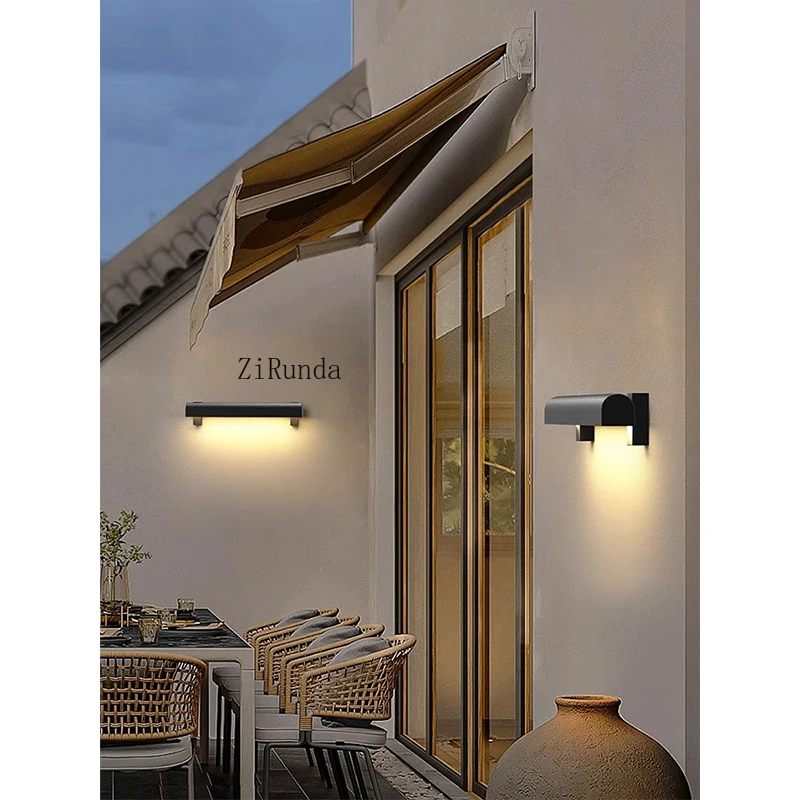 Outdoor waterproof door plate wall lamp, villa door, courtyard wall washer, modern light luxury luminous lamp