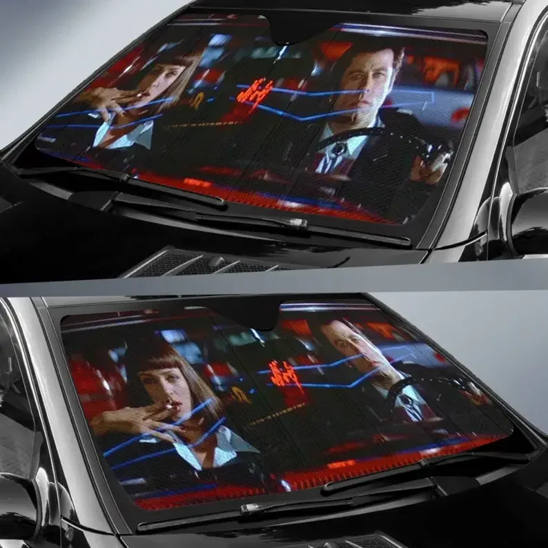 Pulp Fiction 1994 Movies Quentin Tarantino Uma Thurman Car Sun Shade Windshield Car Accessories car sunshade windshield sunshade windshield sun shade