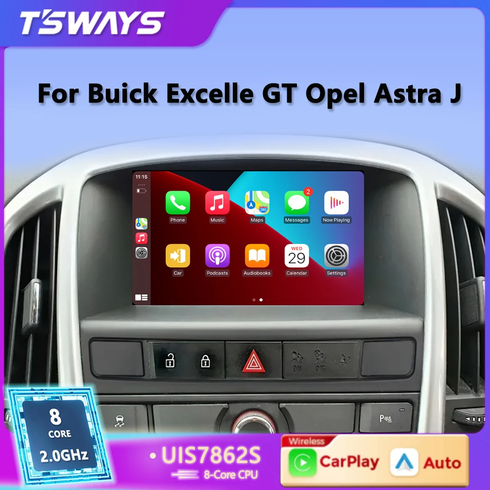 Tslways L6Pro 2Din Android 12 Autoradio Multimediale Per Buick Excelle Gt Xt Opel Astra J 2010-2013 Cd300 Cd400 Carplay Autoradio