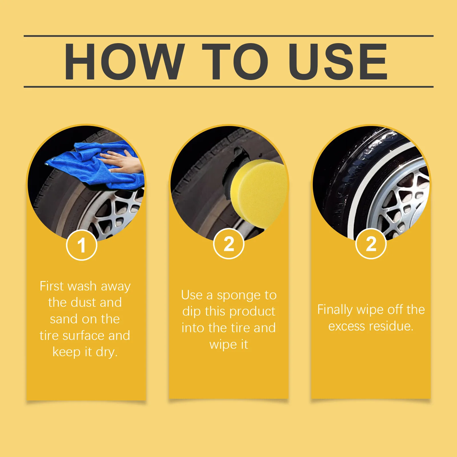 100g Tire Coating Paste Creative Car Tire Retreading Cleaning Cream Shiny Paste Maintenance Brightener Car Polishing Agent