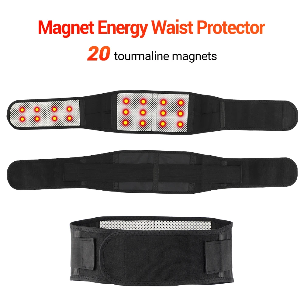 20pcs Tourmaline Graphene Self-heating Waist Belt Abdomen Heating Belt Back Support Brace Spine Warm  Fever Band Waistband