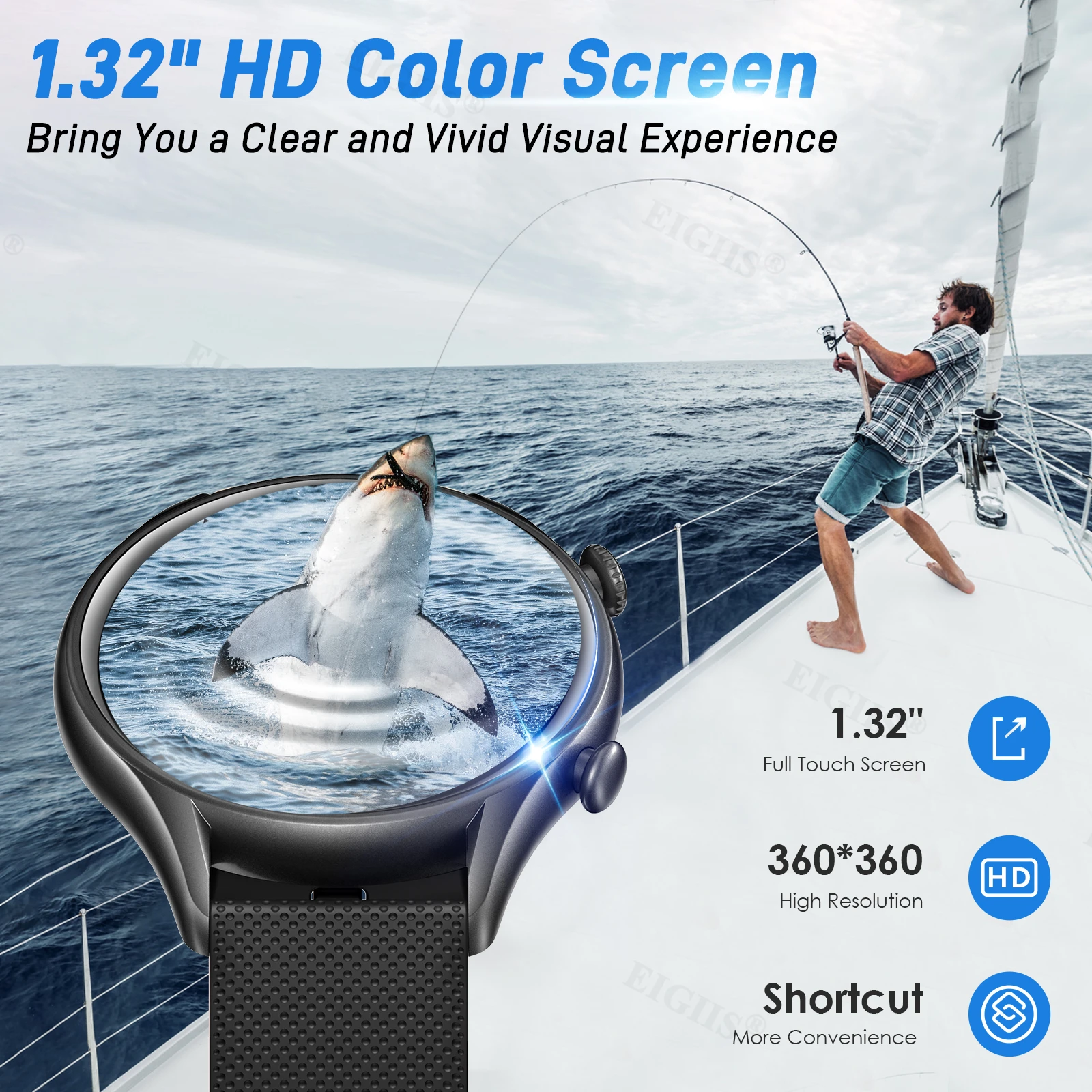 LaNikar New Smart Watch Men Bluetooth Call Full screen touch Sport Fitness Watch Heart Rate Monitor Smartwatch For IOS Android 3