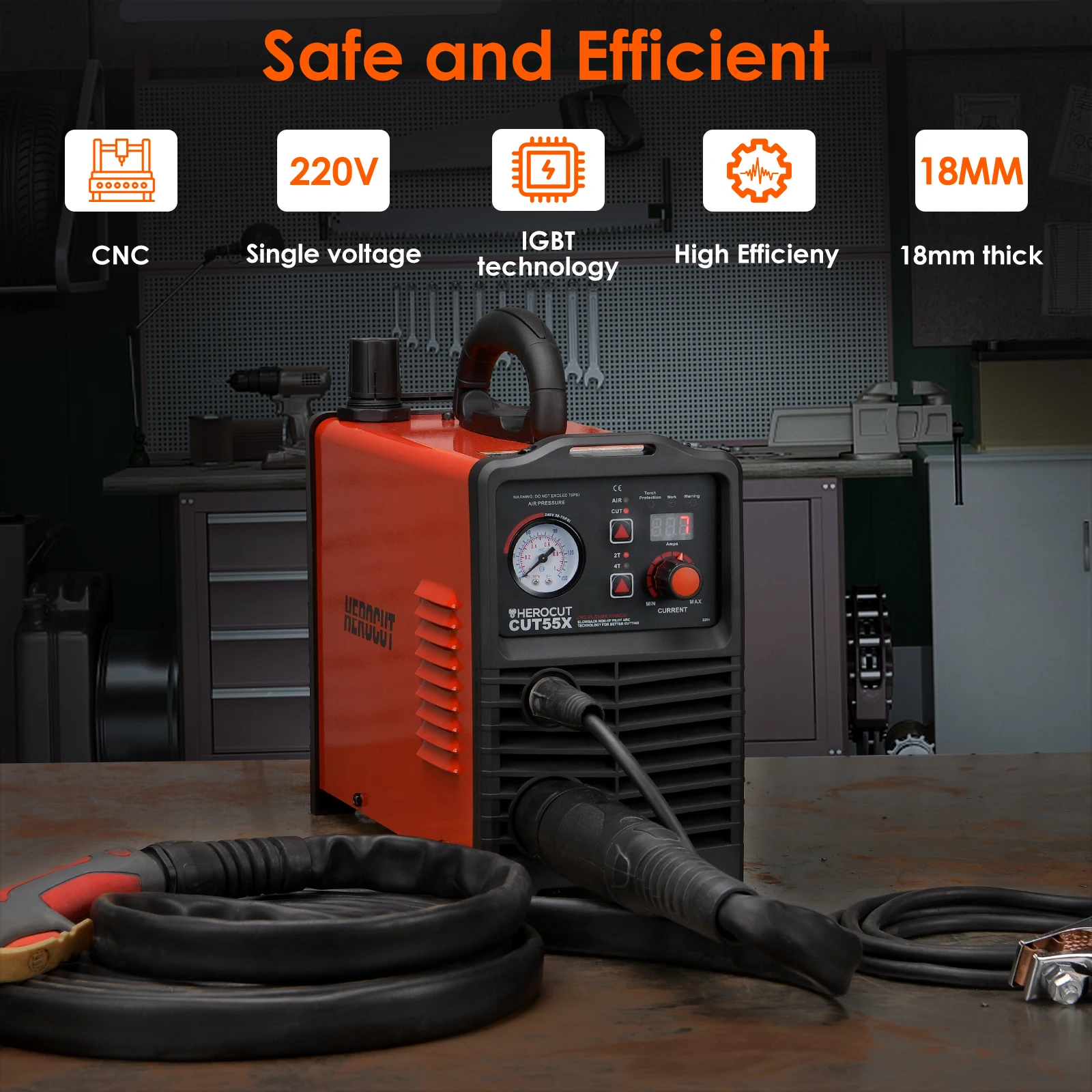 Air Inverter Plasma Cutting Machine - Tosense CUT50 Dual