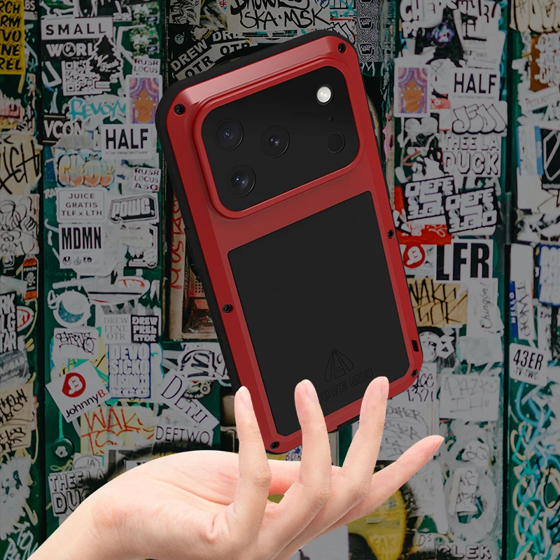 Military Grade Metal Protective Phone Case - Silicone Shockproof & Dustproof Cover
