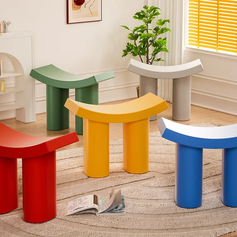 

Nordic Sofa Long Stool For Shoes Stool Plastic Home Door Small Stool Hot Style Small Flying Elephant Living Room Bedroom Simple