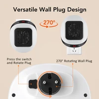 Portable Heater Electric Heater Plug in Wall Room Heater Home Appliance Heating Stove Mini Radiator Remote Warmer Machine 600W 3